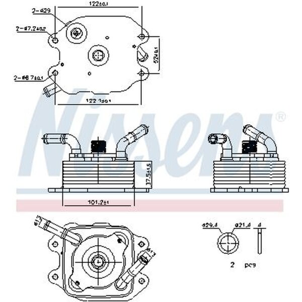 NISSENS 91440 Ölkühler, Motoröl