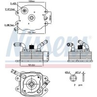 NISSENS 91440 Ölkühler, Motoröl