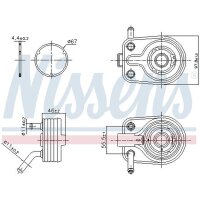 NISSENS 91447 Ölkühler, Motoröl