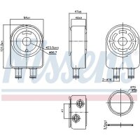 NISSENS 91451 Ölkühler, Motoröl