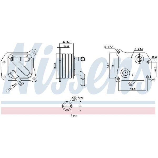 NISSENS 91519 Ölkühler, Motoröl