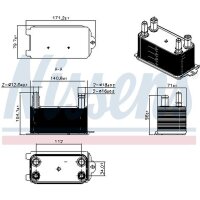 NISSENS 91707 Ölkühler, Automatikgetriebe