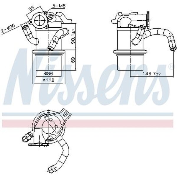 NISSENS 989422 Kühler, Abgasrückführung