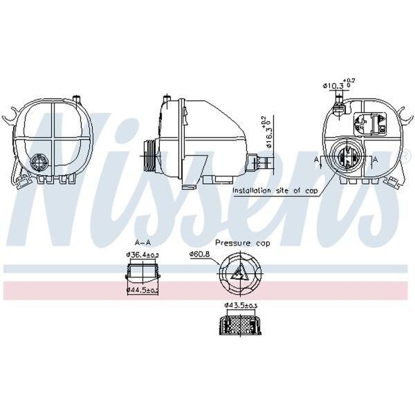 NISSENS 996357 Ausgleichsbehälter, Kühlmittel