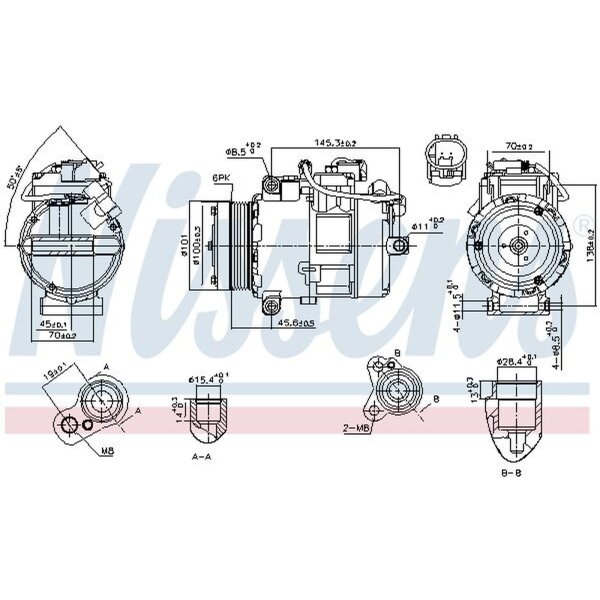 NISSENS 890012 Kompressor, Klimaanlage