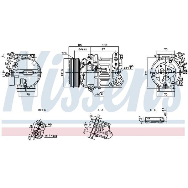 NISSENS 890591 Kompressor, Klimaanlage
