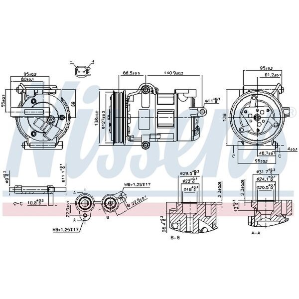 NISSENS 890698 Kompressor, Klimaanlage