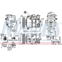 NISSENS 890766 Kompressor, Klimaanlage