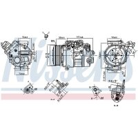 NISSENS 890795 Kompressor, Klimaanlage
