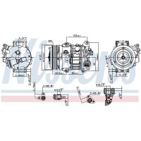 NISSENS 890803 Kompressor, Klimaanlage