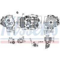 NISSENS 890804 Kompressor, Klimaanlage