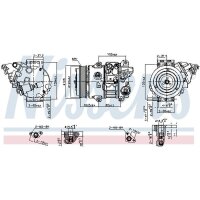 NISSENS 890805 Kompressor, Klimaanlage