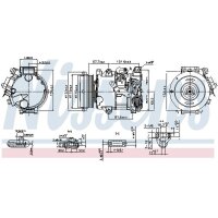 NISSENS 890808 Kompressor, Klimaanlage