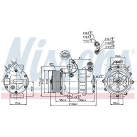 NISSENS 89095 Kompressor, Klimaanlage