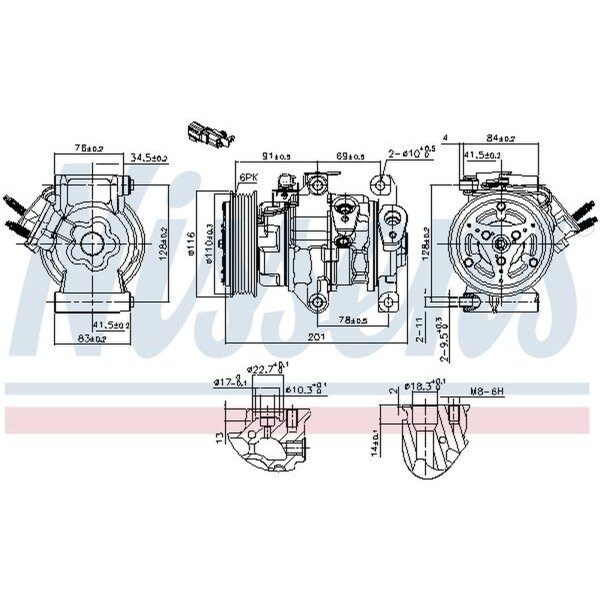 NISSENS 891007 Kompressor, Klimaanlage