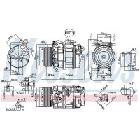 NISSENS 89595 Kompressor, Klimaanlage