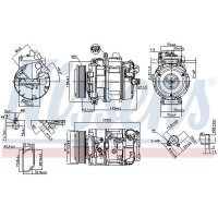 NISSENS 89599 Kompressor, Klimaanlage