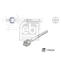 FEBI BILSTEIN 178324 Axialgelenk, Spurstange