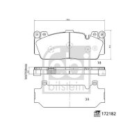 FEBI BILSTEIN 172182 Bremsbelagsatz, Scheibenbremse