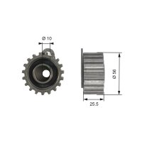 GATES T42073 Spannrolle, Zahnriemen