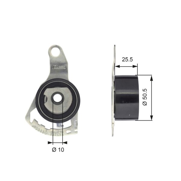 GATES T43056 Spannrolle, Zahnriemen