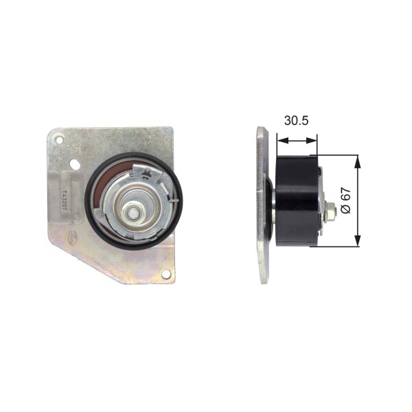 GATES T43207 Spannrolle, Zahnriemen