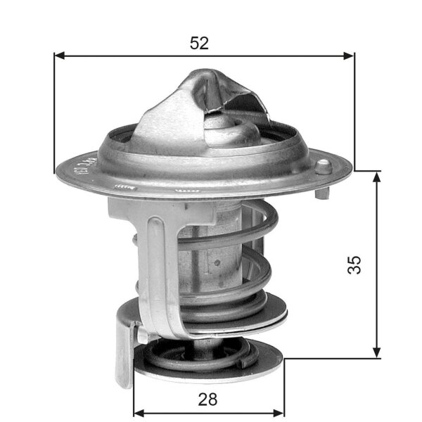 GATES TH29478G1 Thermostat, Kühlmittel