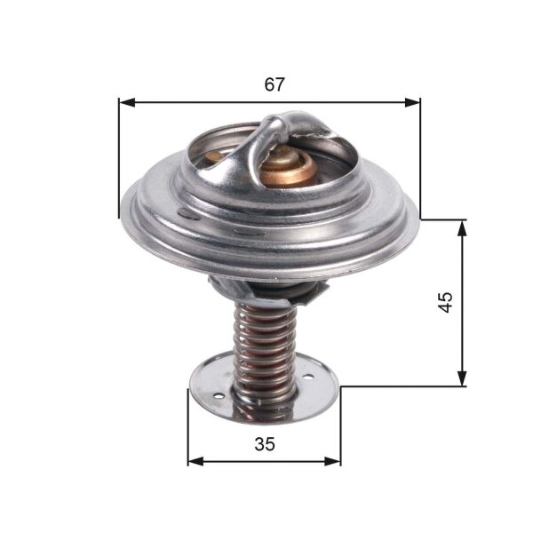 GATES TH45688G1 Thermostat, Kühlmittel