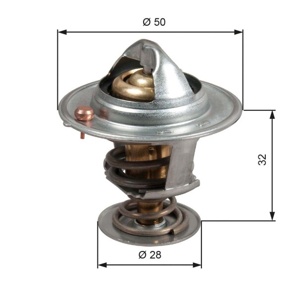 GATES TH50588G1 Thermostat, Kühlmittel