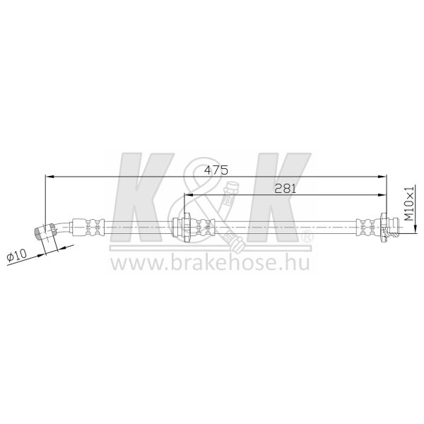 K&K FT0380 Bremsschlauch