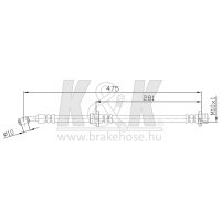 K&K FT0380 Bremsschlauch
