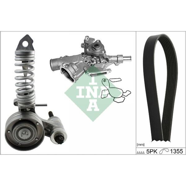 Schaeffler INA 529 0297 30 Wasserpumpe + Keilrippenriemensatz