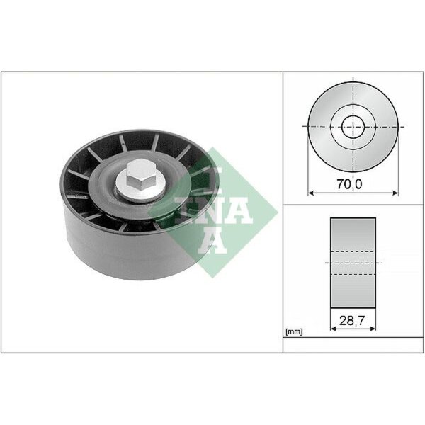 Schaeffler INA 532 0254 10 Umlenk-/Führungsrolle, Keilrippenriemen