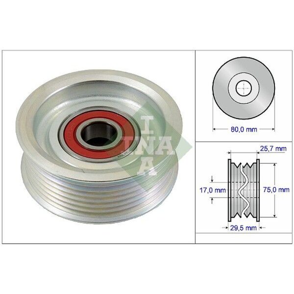 Schaeffler INA 532 0587 10 Umlenk-/Führungsrolle, Keilrippenriemen