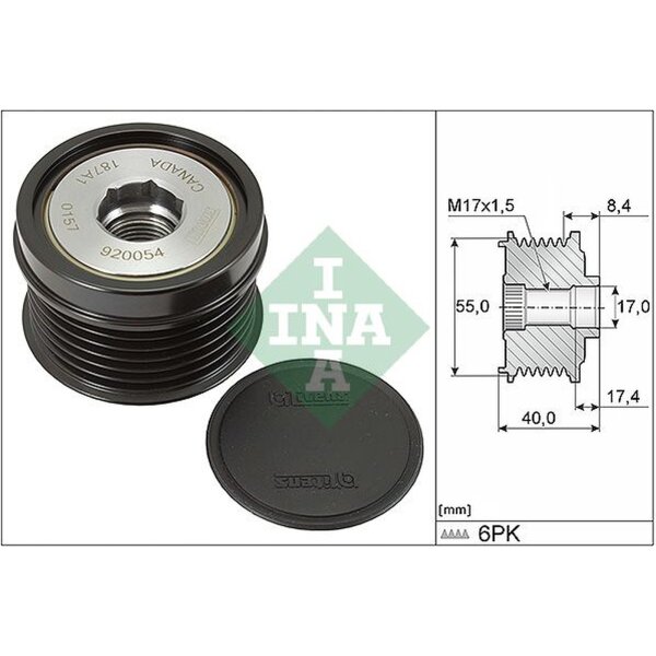 Schaeffler INA 535 0316 10 Generatorfreilauf