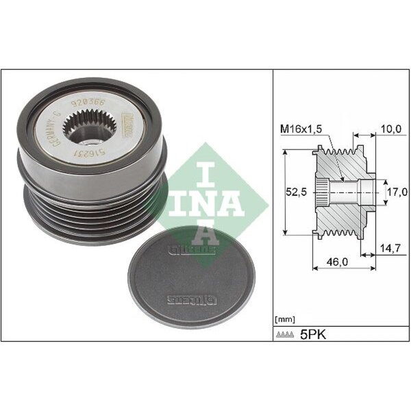 Schaeffler INA 535 0372 10 Generatorfreilauf