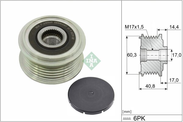 Schaeffler INA 535 0374 10 Generatorfreilauf