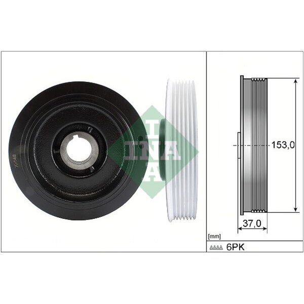 Schaeffler INA 544 0058 10 Riemenscheibe, Kurbelwelle