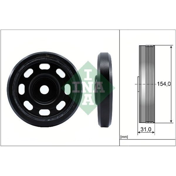 Schaeffler INA 544 0170 10 Riemenscheibe, Kurbelwelle