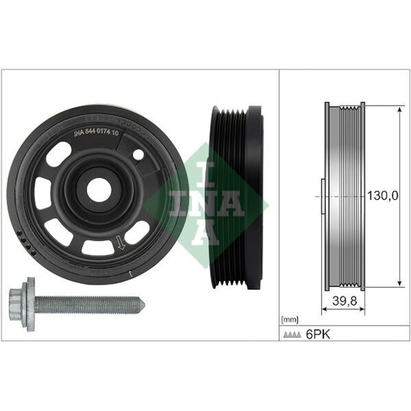 Schaeffler INA 544 0174 20 Riemenscheibe, Kurbelwelle
