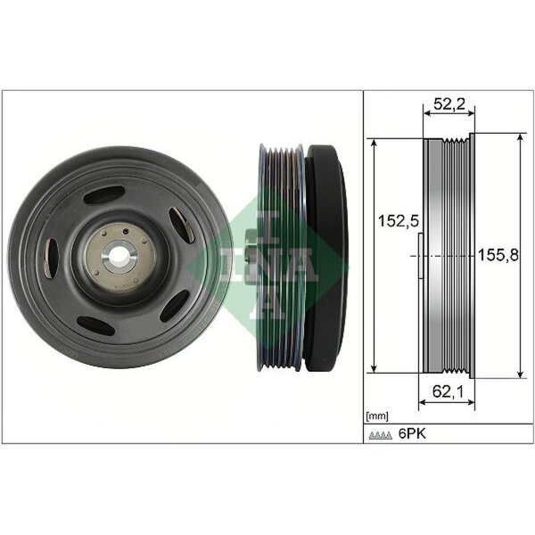 Schaeffler INA 544 0515 10 Riemenscheibe, Kurbelwelle