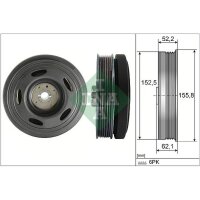 Schaeffler INA 544 0515 10 Riemenscheibe, Kurbelwelle