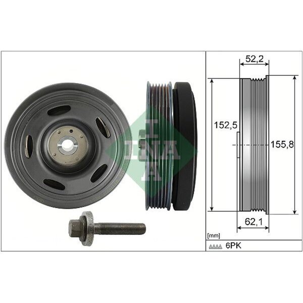 Schaeffler INA 544 0515 20 Riemenscheibe, Kurbelwelle
