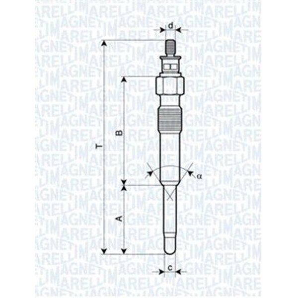 MAGNETI MARELLI 062900007304 Glühkerze