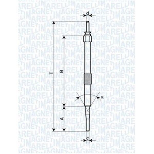 MAGNETI MARELLI 062900033304 Glühkerze