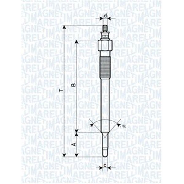 MAGNETI MARELLI 062900075304 Glühkerze