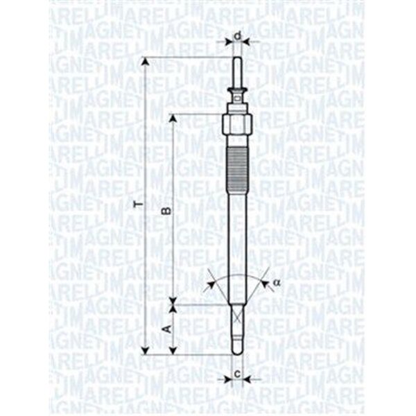 MAGNETI MARELLI 062900076304 Glühkerze