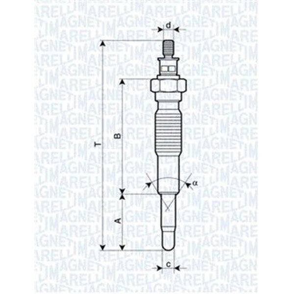 MAGNETI MARELLI 062900077304 Glühkerze