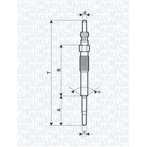 MAGNETI MARELLI 062900080304 Glühkerze