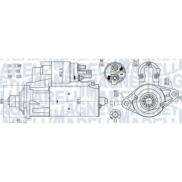 MAGNETI MARELLI 063721584010 Starter